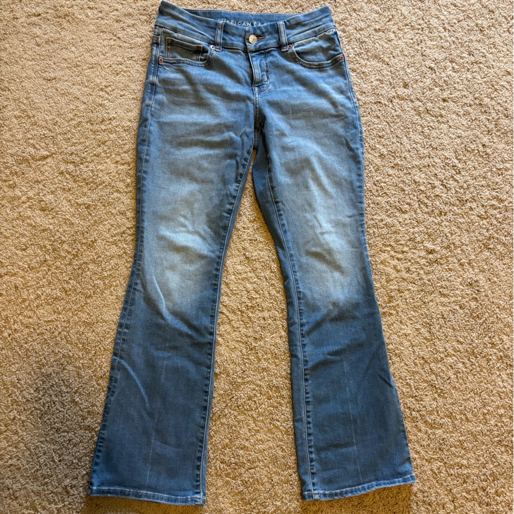 American Eagle Next Level Curvy Low-Rise Kick Bootcut Jeans